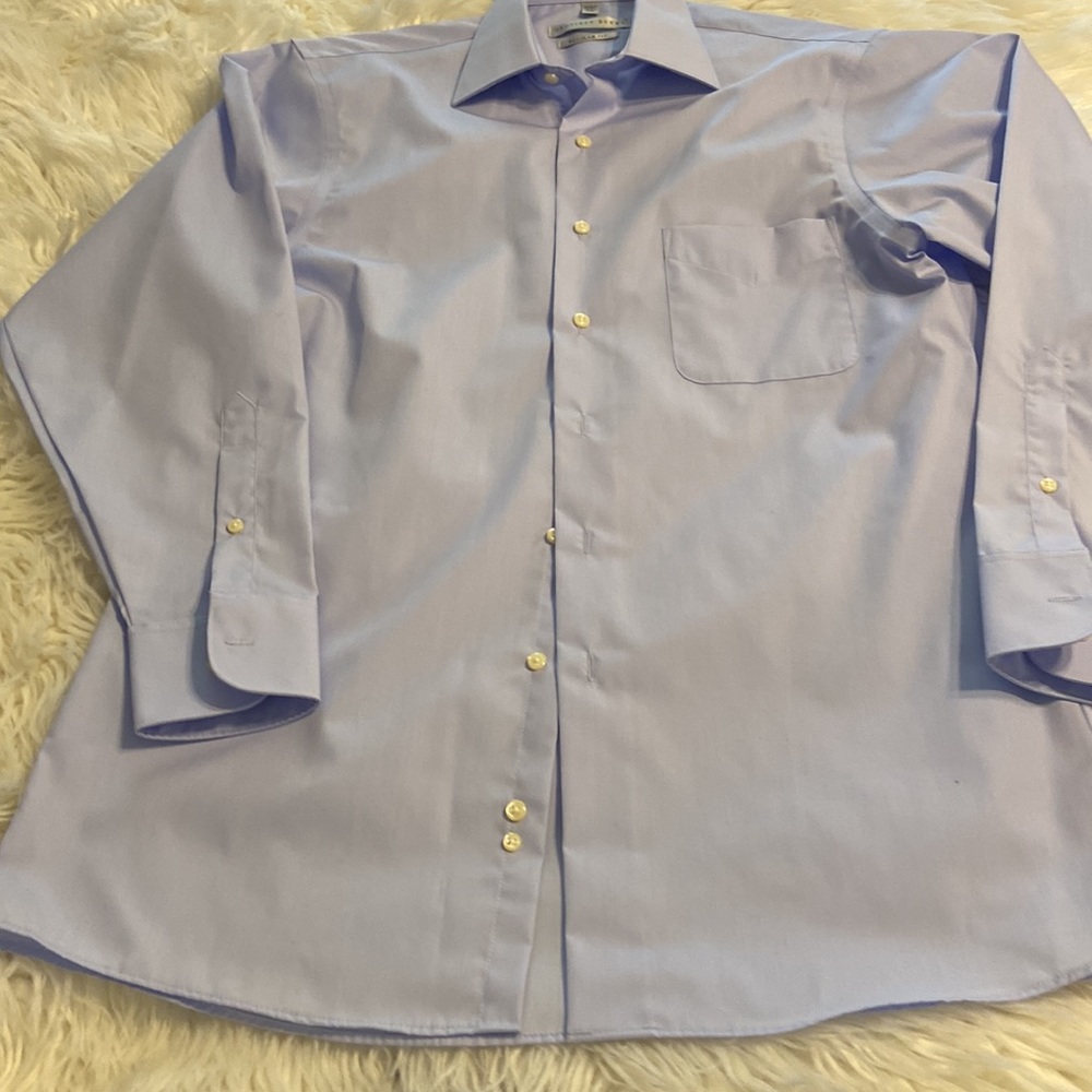 Geoffrey Beene Regular Fit size 15 -32/33 color light blue BNWOT - Picture 7 of 8